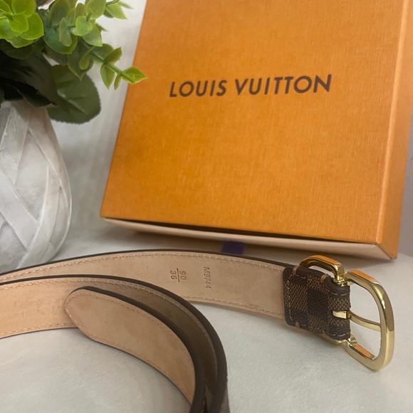 ❌SOLD❌ New Louis Vuitton Women’s Mini Damier Ebene 25MM Belt Size 90❣️ - Picture 9 of 15